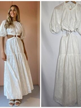 Significant Other White Skyler Cutout Dress